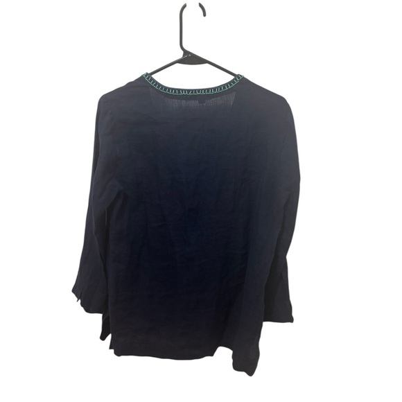 Lilly Pulitzer Amelia Island Linen Embroidered Top Size Small - Picture 2 of 4